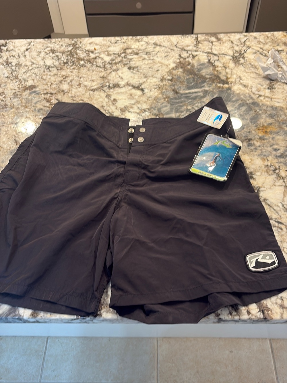 Rusty Men's Black Swim Board Shorts